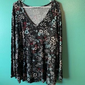 Lane Bryant Women’s Long Sleeve Floral Top - Size 18/20 (2X)